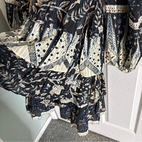 Women’s Ulla Johnson Nina Dress in Rainforest Sz 12 Tiered Floral Boho Whimsical - Picture 10 of 15